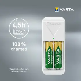 Nabíjačka batérií - VARTA Mini Charger nabíjačka pre párové nabíjanie + 2xAA 2100 - 5