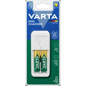 Nabíjačka batérií - VARTA Mini Charger nabíjačka pre párové nabíjanie + 2xAA 2100 - 7