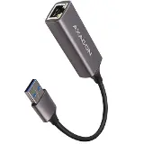 Axagon ADE-TR, USB-A 3.2 Gen 1 - Gigabitová sieťová karta Ethernet, automatická inštalácia, titánovo šedá