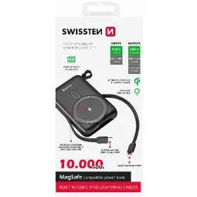 Power bank - Swissten POWERBANK 10000mAh PD 20W Black - 3