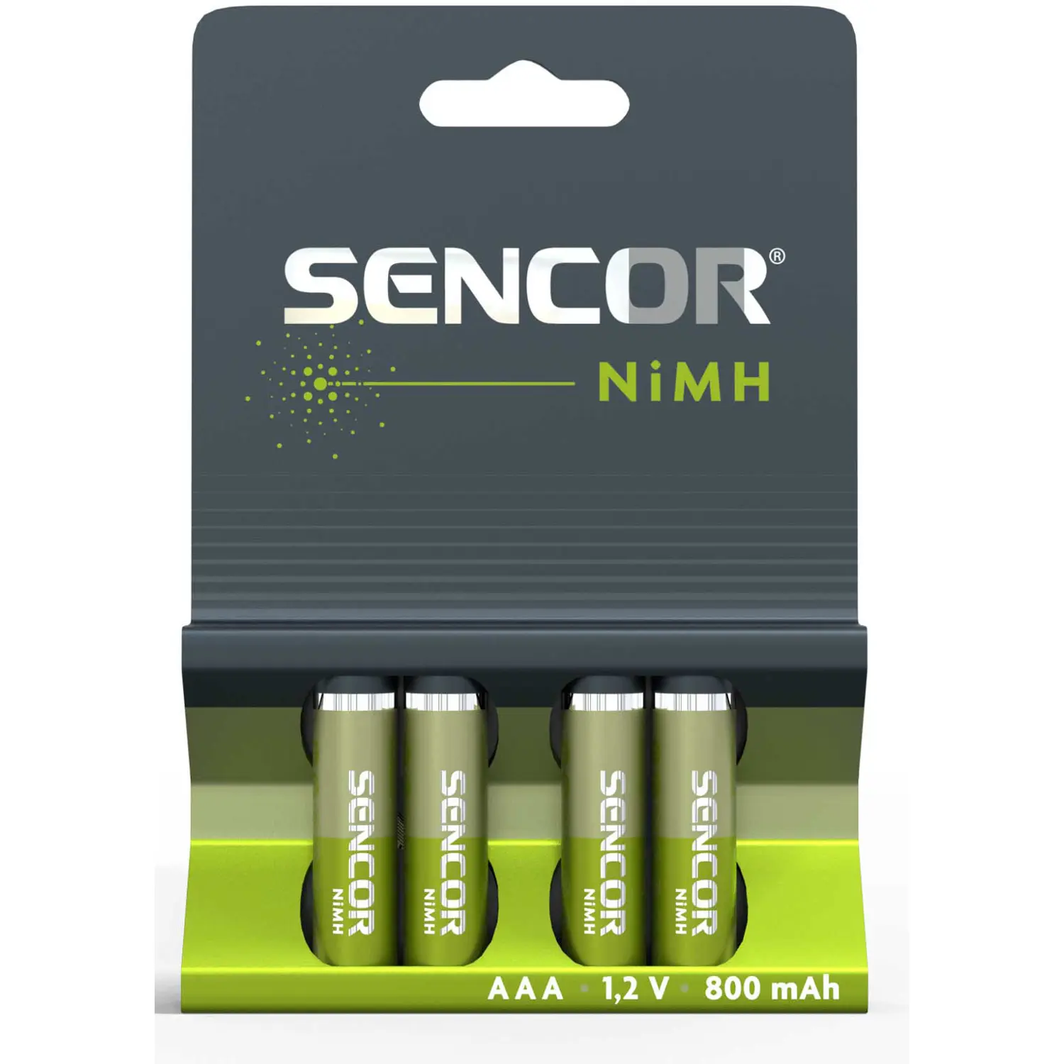 Sencor SBA HR03 4BP AAA NiMH 800mAh Baterie – fotografie 1