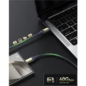 USB-C kabel - Voltme Powerlink Utron 5A/240W 2m modrošedý2.0m (blue grey) - 3