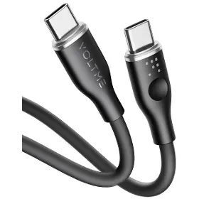 USB-C kabel - Voltme Powerlink Moss CTC 3A/60W 1,0m Black - 1