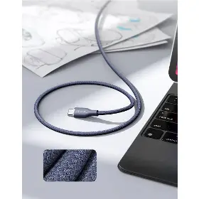 USB-C kabel - Voltme Powerlink Rugg 3A/60W 1m modrý1,0m (blue) - 2