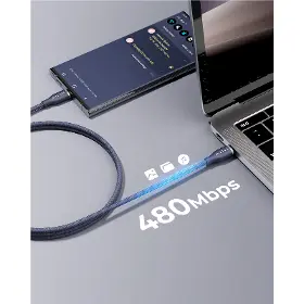 USB-C kabel - Voltme Powerlink Rugg CTC 5A/100W 1,8m Blue - 2