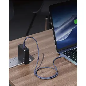 USB-C kabel - Voltme Powerlink Rugg CTC 5A/100W 1,8m Blue - 4
