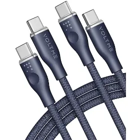 USB-C kabel - Voltme Powerlink Rugg CTC 5A/100W 1,8m Blue - 1