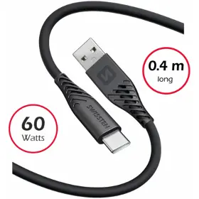 USB-C kabel - Swissten USB A / USB C 0,4 m Black71506519 - 2