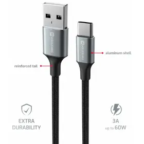 USB-C kabel - Swissten USB A / USB C 1,5 m Black (71521309) - 3