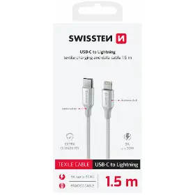 Lightning kabel - Swissten 71529204 USB C/Lightning 1,5 m - 5