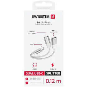 Redukce - Swissten 73502305 USB C/USB C 0,12 m - 2