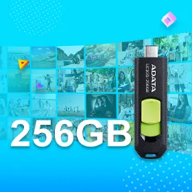 Flashdisk - Adata UC300 256GB Black - 6