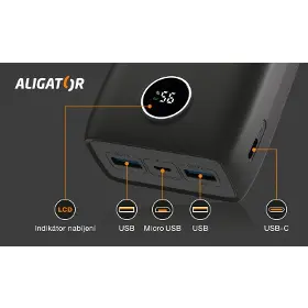 Powerbanka - Aligator PBPD30BK - 5