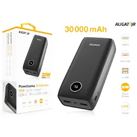 Powerbanka - Aligator PBPD30BK - 1