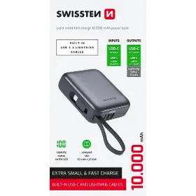 Powerbanka - Swissten Extra Small & Fast Charge 10000mAh - 6