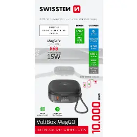 Powerbanka - Swissten Voltbox MagGo 10000mAh - 6