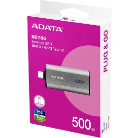 Externí SSD - Adata SC750 500GB Black - 8