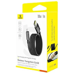 USB-C kabel - Baseus Magnetic USB/USB-C 100W 1m black - 12