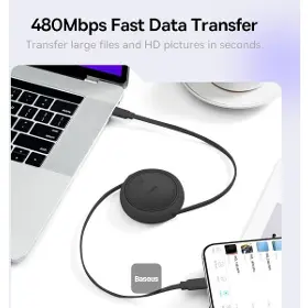 USB-C kabel - Baseus USB-C/USB-C 100W 1m black - 2