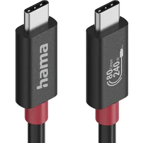 USB-C kábel - Hama USB C to C USB4 1 m 80 Gb/s BK - 3