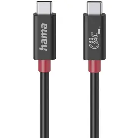 USB-C kábel - Hama USB C to C USB4 1 m 80 Gb/s BK - 1