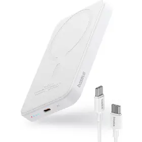 Powerbanka - Baseus Magnetic Mini 5000mAh, 20W bílá - 4