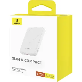 Powerbanka - Baseus Magnetic Mini 5000mAh, 20W bílá - 7