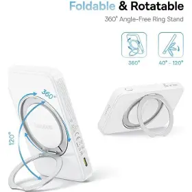 Powerbanka - Baseus PicoGo Qi2 5000mAh, 20W bílá - 2