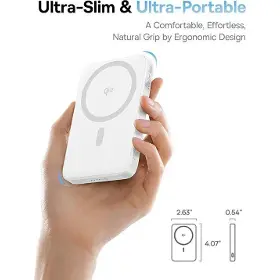 Powerbanka - Baseus PicoGo Qi2 5000mAh, 20W bílá - 3