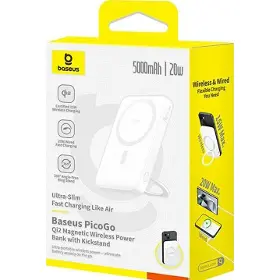 Powerbanka - Baseus PicoGo Qi2 5000mAh, 20W bílá - 4