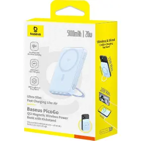 Powerbanka - Baseus PicoGo Qi2 5000mAh, 20W modrá - 5