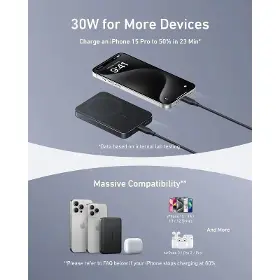 Powerbanka - Anker MagGo 10000mAh, 30W černá - 4