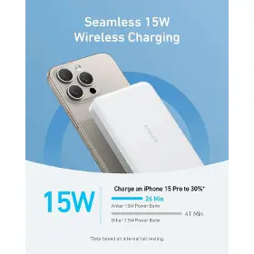 Powerbanka - Anker MagGo 10000mAh, 30W bílá - 2