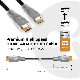 HDMI kabel - CLUB3D CAC-1311 HDMI 2.0 Premium High Speed 4K60Hz UHD, 1m - 3