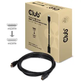 HDMI kabel - CLUB3D CAC-1321 HDMI prodlužovací 2.0, 4K60Hz UHD (M/F), 3m - 3