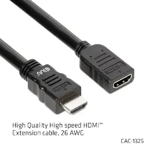 HDMI kabel - CLUB3D CAC-1325 Rychlý HDMI prodlužovací 4K60HZ (M/F), 26 AWG, 5m - 3