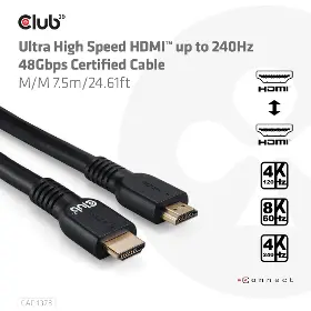 HDMI kabel - CLUB3D CAC-1378 Ultra Rychlý HDMI 4K120Hz/ 8K60Hz, 7,5m - 5