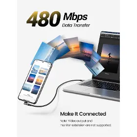 USB kábel - Swissten TEXTILNÍ DATOVÝ USB-C, 2M - 5