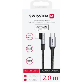 USB kábel - Swissten TEXTILNÍ DATOVÝ USB-C, 2M - 7