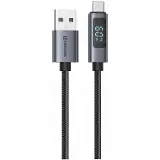 Swissten LCD KABEL USB-A / USB-C 1M