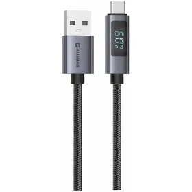 USB kábel - Swissten LCD KABEL USB-A / USB-C 1,5 M - 1