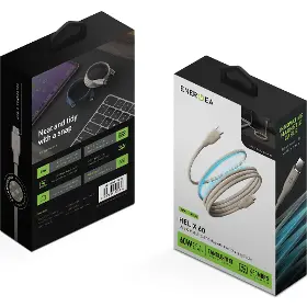 USB-C kabel - Energea ENERGEA Helix 60 1,5m Beige - 4