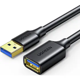 Prodlužovací kabel - Ugreen 30127 USB-A(F) to USB-A(M) 3m Black - 1