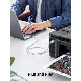 USB kabel pro tisk - Ugreen 40417 USB-C/USB-B 1,5m White - 7