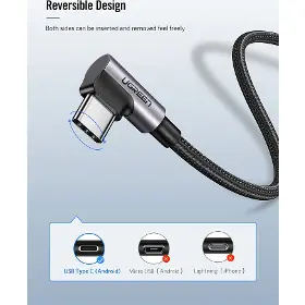 Kabel - Ugreen 50941 USB-A/USB-C 1m Black - 7