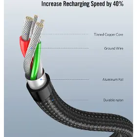 Kabel - Ugreen 50941 USB-A/USB-C 1m Black - 8