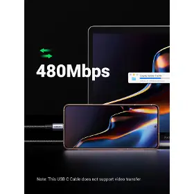 USB-C kabel - Ugreen 70428 USB-C/USB-C 1,5m Grey - 4
