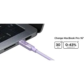 USB-C kabel - Ugreen 65092 USB-C/USB-C 1m Purple - 3