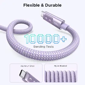 USB-C kabel - Ugreen 65216 USB-C/USB-C 2m Purple - 4