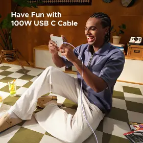 USB-C kabel - Ugreen 65216 USB-C/USB-C 2m Purple - 9